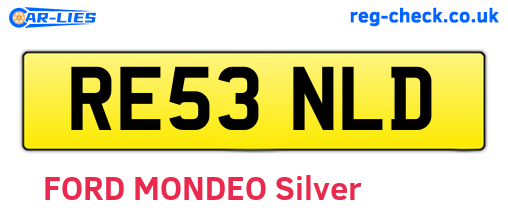 RE53NLD are the vehicle registration plates.
