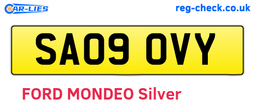 SA09OVY are the vehicle registration plates.