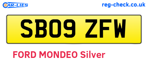 SB09ZFW are the vehicle registration plates.