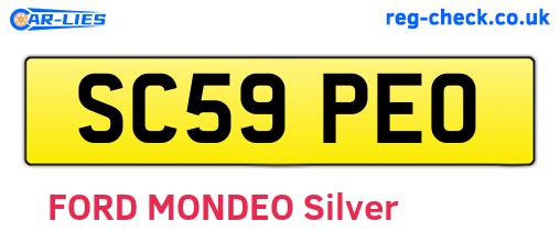 SC59PEO are the vehicle registration plates.
