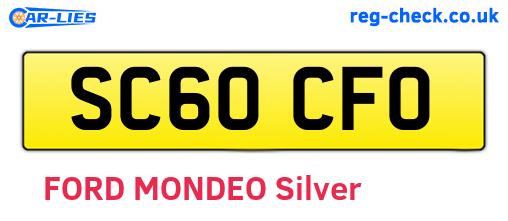 SC60CFO are the vehicle registration plates.