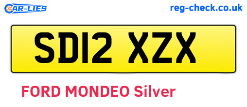 SD12XZX are the vehicle registration plates.