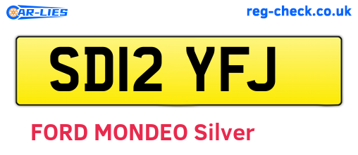 SD12YFJ are the vehicle registration plates.