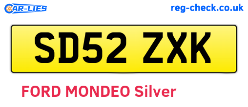SD52ZXK are the vehicle registration plates.