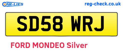 SD58WRJ are the vehicle registration plates.
