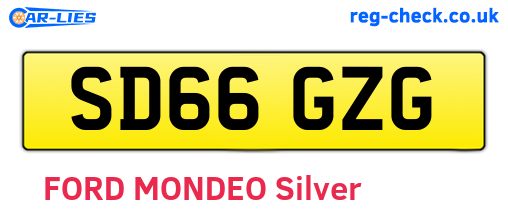 SD66GZG are the vehicle registration plates.