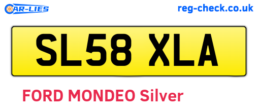 SL58XLA are the vehicle registration plates.