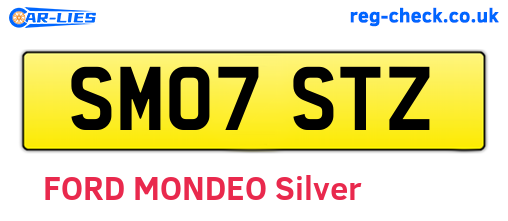 SM07STZ are the vehicle registration plates.