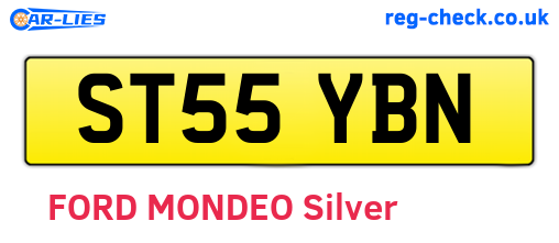 ST55YBN are the vehicle registration plates.
