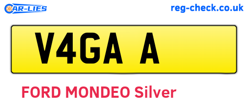 V4GAA are the vehicle registration plates.