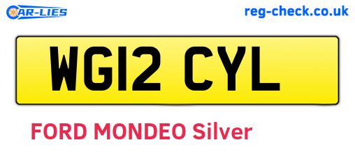 WG12CYL are the vehicle registration plates.