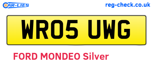 WR05UWG are the vehicle registration plates.