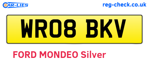 WR08BKV are the vehicle registration plates.