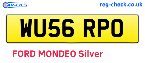 WU56RPO are the vehicle registration plates.