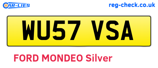 WU57VSA are the vehicle registration plates.
