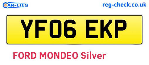 YF06EKP are the vehicle registration plates.