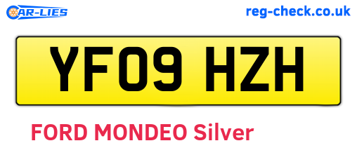 YF09HZH are the vehicle registration plates.
