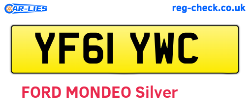 YF61YWC are the vehicle registration plates.
