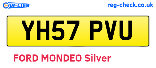 YH57PVU are the vehicle registration plates.