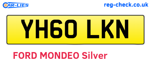 YH60LKN are the vehicle registration plates.