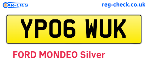 YP06WUK are the vehicle registration plates.