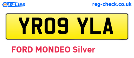 YR09YLA are the vehicle registration plates.
