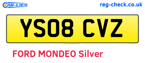 YS08CVZ are the vehicle registration plates.