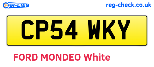 CP54WKY are the vehicle registration plates.