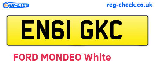 EN61GKC are the vehicle registration plates.