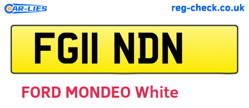 FG11NDN are the vehicle registration plates.