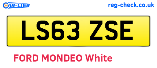 LS63ZSE are the vehicle registration plates.