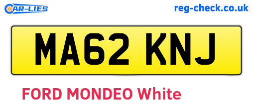 MA62KNJ are the vehicle registration plates.