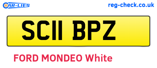 SC11BPZ are the vehicle registration plates.