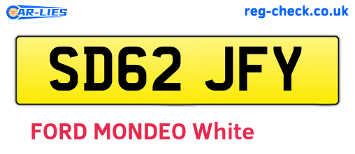 SD62JFY are the vehicle registration plates.