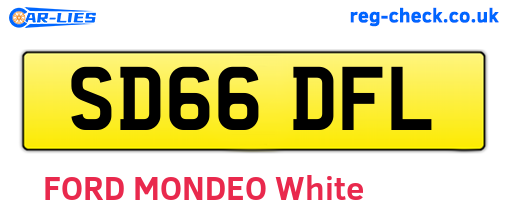 SD66DFL are the vehicle registration plates.