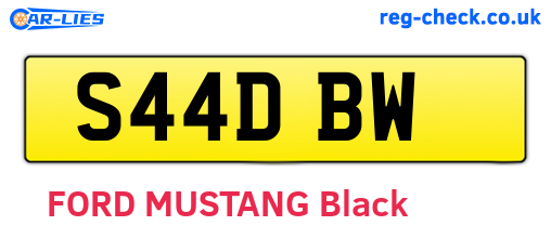 S44DBW are the vehicle registration plates.