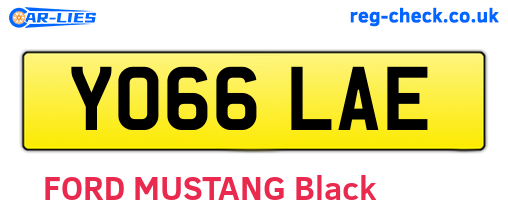YO66LAE are the vehicle registration plates.