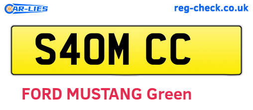 S40MCC are the vehicle registration plates.