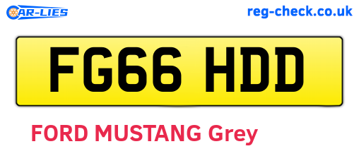 FG66HDD are the vehicle registration plates.