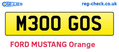M300GOS are the vehicle registration plates.