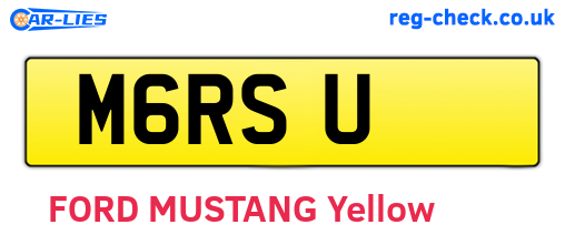 M6RSU are the vehicle registration plates.