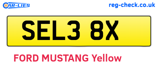 SEL38X are the vehicle registration plates.