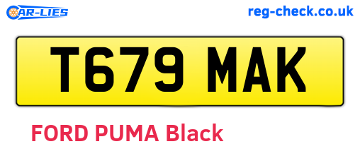 T679MAK are the vehicle registration plates.