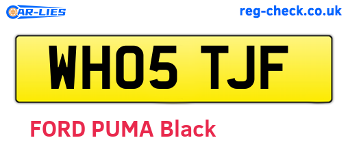WH05TJF are the vehicle registration plates.