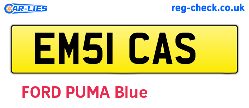 EM51CAS are the vehicle registration plates.