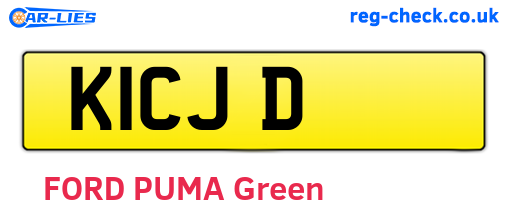 K1CJD are the vehicle registration plates.