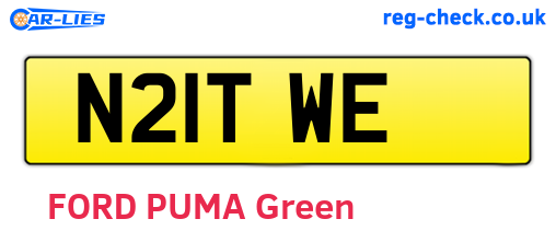 N21TWE are the vehicle registration plates.