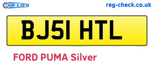 BJ51HTL are the vehicle registration plates.
