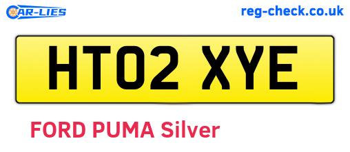 HT02XYE are the vehicle registration plates.