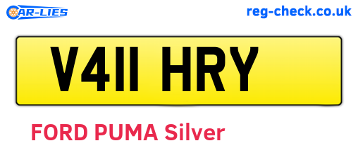 V411HRY are the vehicle registration plates.